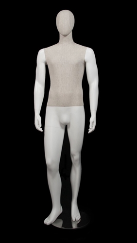 Linen Mixed Fabric Male Mannequin Standing