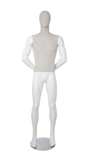 Linen Mixed Fabric Male Mannequin Standing