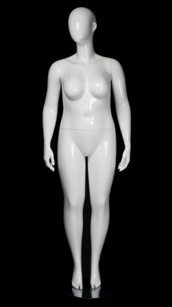 Glossy White Plus Size 16 Female Mannequin