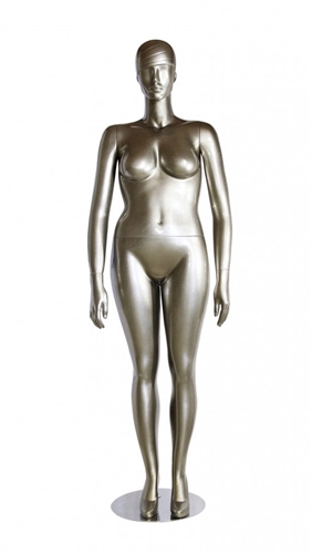 Metallic Gold Plus Size 16 Female Mannequin