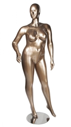 Metallic Gold Plus Size 16 Female Mannequin