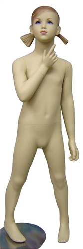 Girl Child Mannequin with Molded Hair