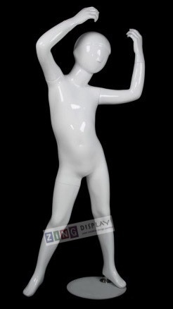 Child Mannequin Abstract Glossy White Dancing