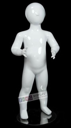 Toddler Mannequin Abstract Glossy White