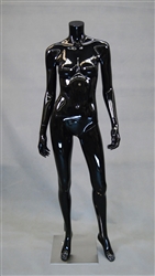 Headless Glossy Black Female Mannequin