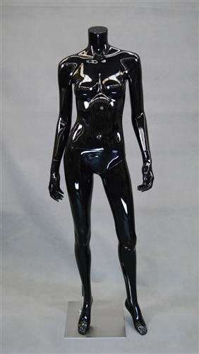 Headless Glossy Black Female Mannequin