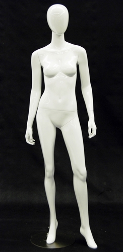 Egghead Female Mannequin - Arms to Side in Gloss White Finish