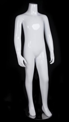 Glossy White Headless Unisex Child Mannequin from www.zingdisplay.com
