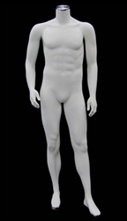 Headless White Male Mannequin with magnetic arms