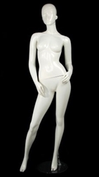 Unbreakable Glossy White Female Egghead Mannequin