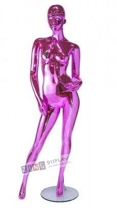 Unbreakable Metallic Pink Female Egghead Mannequin
