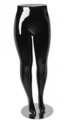 Plus Size Female Legs Pant Form Mannequin Glossy Black