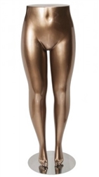 Plus Size Female Legs Pant Form Mannequin Metallic Gold