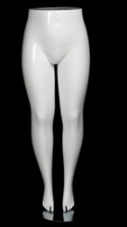 Plus Size Female Legs Pant Form Mannequin Glossy White