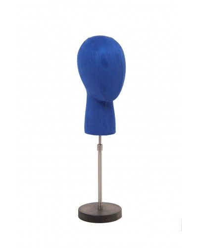 Dark Blue Egghead Form Display with Adjustable Base