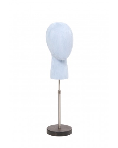 Light Blue Egghead Form Display with Adjustable Base
