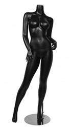 Matte Black Headless Female Brazilian Mannequin