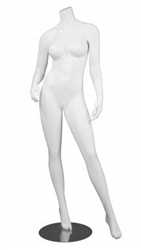 Matte White Female Headless Brazilian Mannequin Posed Hands