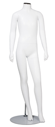 Kid Teenage Mannequin Matte White Headless Changeable Head