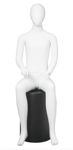 Kid Teenage Mannequin Matte White Headless Changeable Heads - Hands on Hips