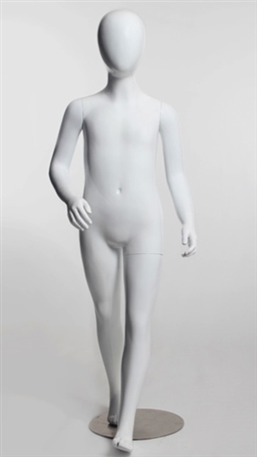 5 Year Old Child Mannequin in Matte White from Zing Display