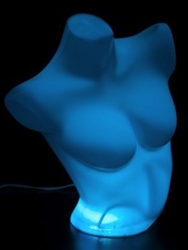 LED Light Up Color Changing Female 1/2 Torso Bust Form Mannequin