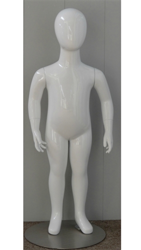 2 year old White Egghead Mannequin - Child Mannequin