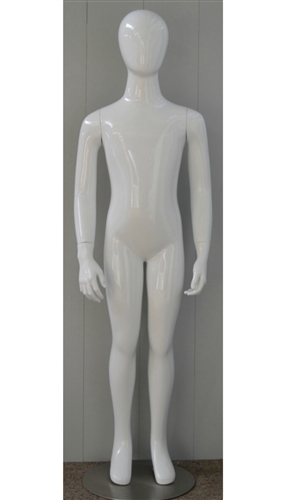 Child Mannequin Egghead in White