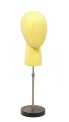 Yellow Egghead Form Display with Adjustable Base