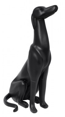 Matte Black Abstract Greyhound Dog Mannequin