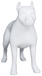 Glossy White Abstract Medium Puppy Dog Mannequin