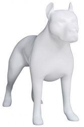 Matte White Abstract Pit Bull Dog Mannequin
