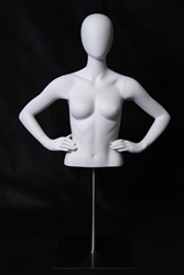 Torso Display, White Matte Female