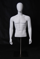 Matte White Male Torso with Arms at his Sides from www.zingdisplay.com