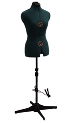 Fully Adjustable Female Sewing Dress Form - Green