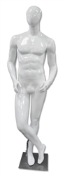 Kirby Egghead Male Mannequin Glossy White