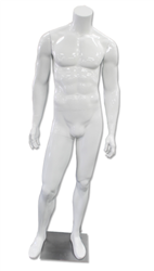 Male Mannequin Headless, choice of colors, arms at sides