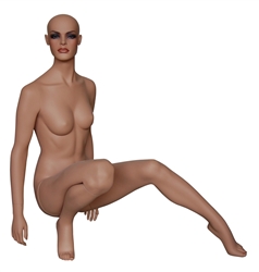 Female Mannequin with Realistic Makeup and her Hand on her Hip