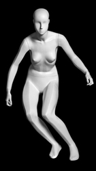 Abstract Female Skiing Mannequin