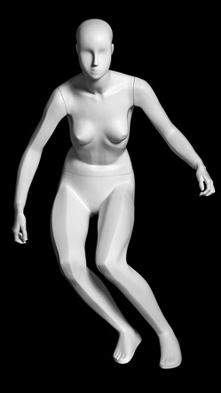 Abstract Female Skiing Mannequin