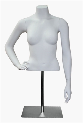 Photo: Female Mannequin Form | Half Torso Female Headless Display Form with Arms