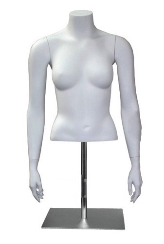 Photo: Female Mannequin Form | Half Torso Female Headless Display Form with Arms