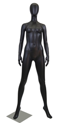 Fiberglass Female Egghead Black Mannequin