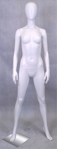 Female Egghead Mannequin in White