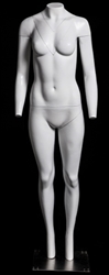 Mannequin Display Ghost Matte White Female Headless from www.zingdisplay.com