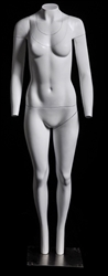 Mannequin Display Ghost Matte White Female Headless from www.zingdisplay.com