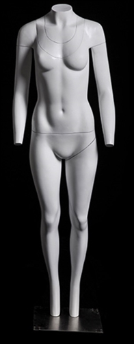 Mannequin Display Ghost Matte White Female Headless from www.zingdisplay.com