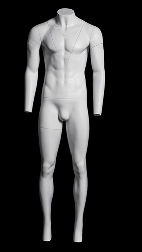 INVISIBLE White Headless Male Mannequin from www.zingdisplay.com