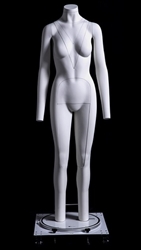 Mannequin has removable parts for unique displays.  Removable parts are also helpful if you are photographing your displays; the mannequin won't distract from your image.