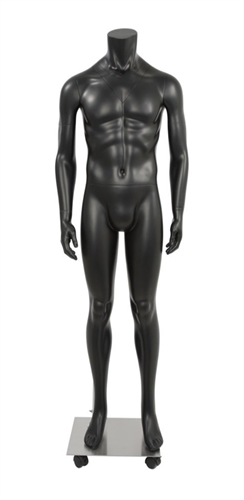 Matte Black Male Full Body Ghost Mannequin from www.zingdisplay.com